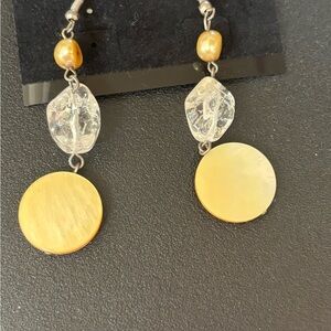 Elegant Gold and Silver Dangle Earrings